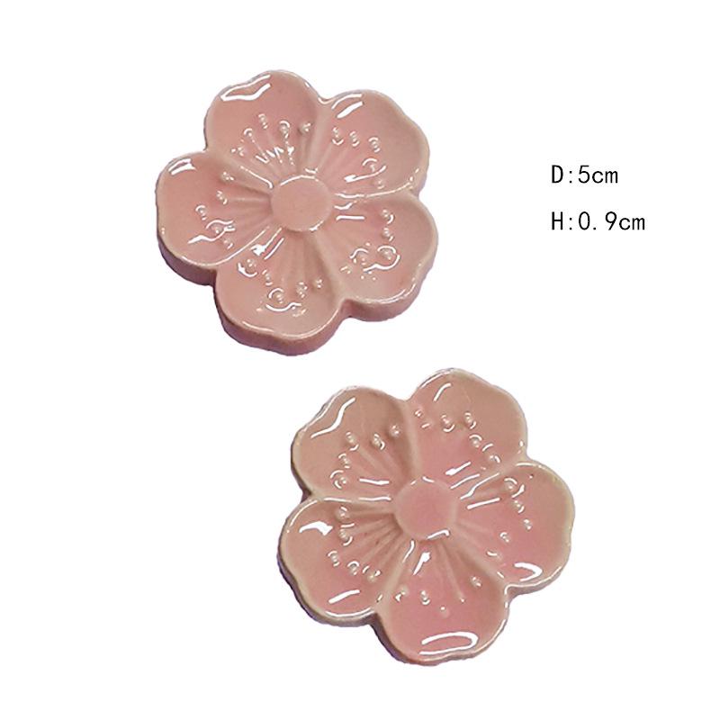 Ceramic Cherry Blossom Incense Holder & Spoon Rest Set