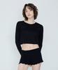 Debiweeo New Wave Holic Crop Long Sleeve Tee Devi-T0047-Black