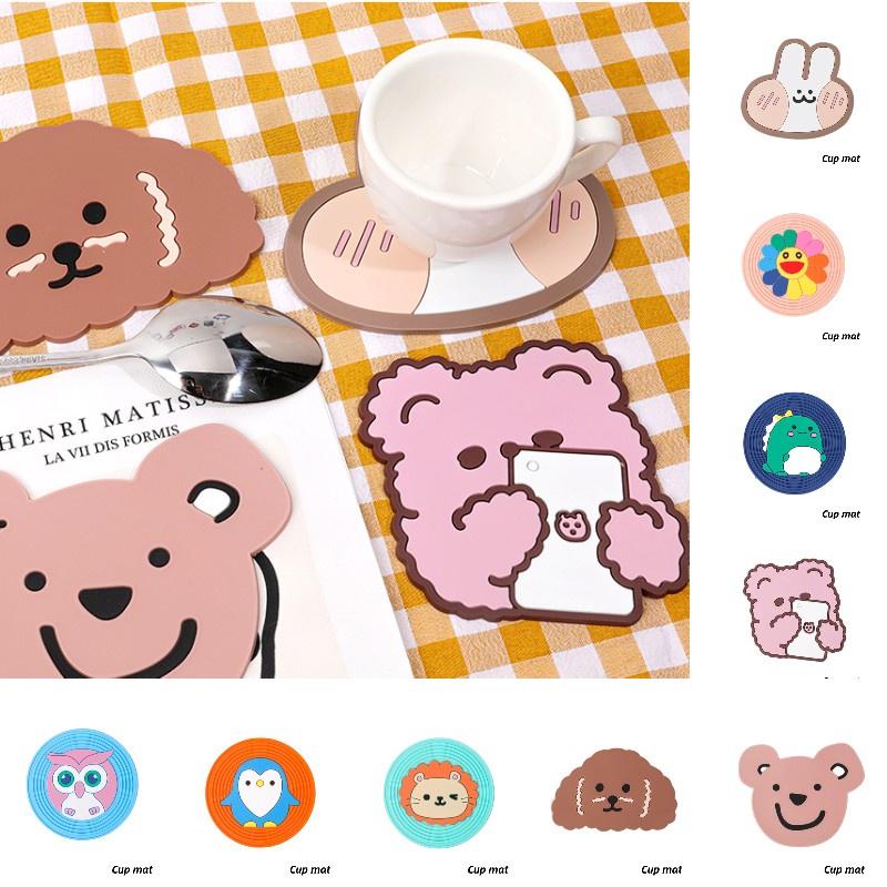 1 buc Desene Animate Adiabatic Silicon Izolat Termic Covoraș Băutură Cești de Cafea Suporturi Covoraș