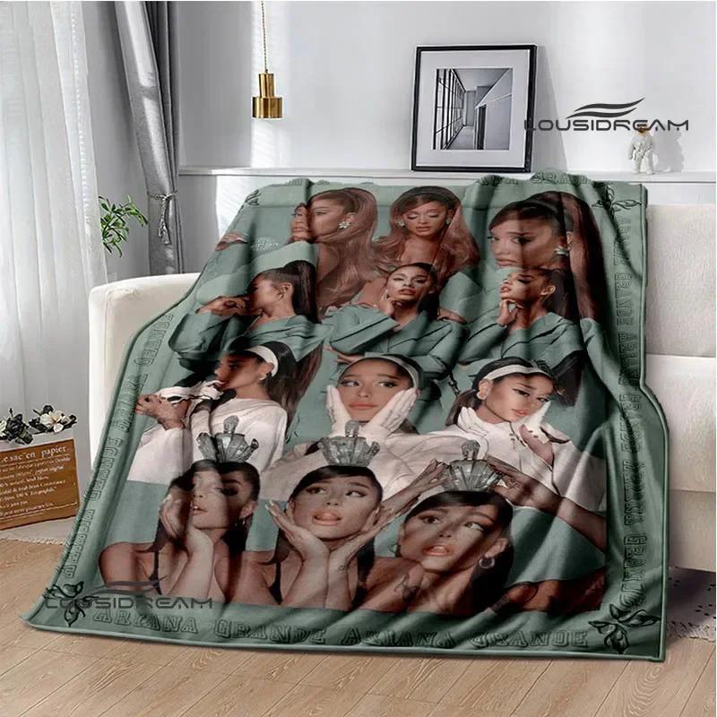 Singer Ariana Grande Printed Blanket Warm Flannel Blankets Soft And Comfortable Home Travel Blanket Bed Linings Birthday Gift