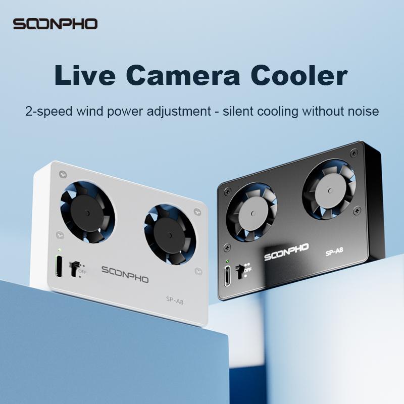 

SOONPHO SP-A8 Вентилятор охлаждения камеры для Canon Sony FUJI A7M4 ZVE1 A6700 A7C2 ZVE10 ZV1 R5 90D XS10 XT4 X-H2S Dslr Система охлаждения чёрный