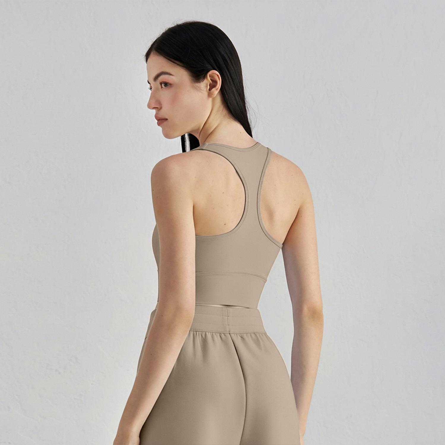 

Женский жилет для йоги Huanpan высшего класса с накладками на грудь и стильной спинкой L