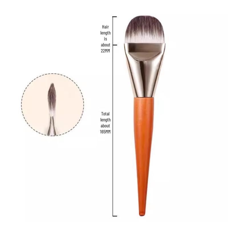Tongue-Shaped Flat Head Foundation & Mask Brush - Soft Makeup Tool