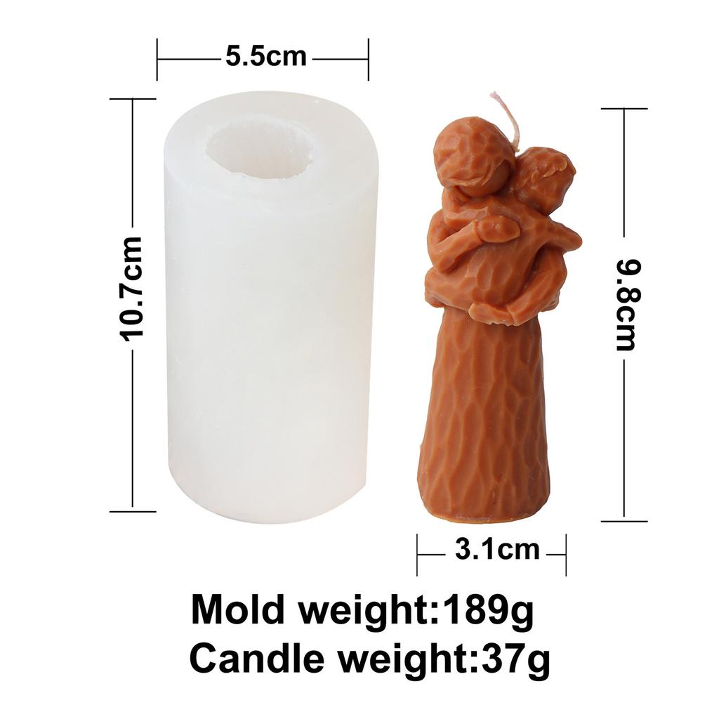 10.7*5.5cm Candle Mold Hug Baby Mother Candle Mold Silicone