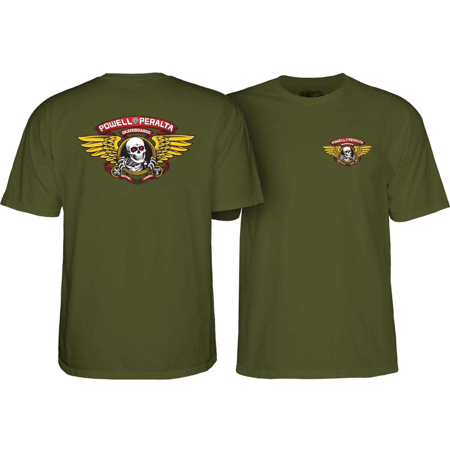 Powell Peralta Skateboard Shirt Winged Ripper Olive 4XL