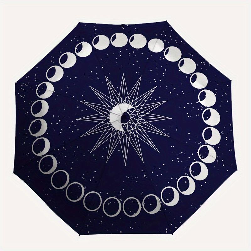 Mystical Moon Phases: Celestial Art for Your SpaceUmbrella, Portable 3-Fold Compact Umbrella,Christmas Gift ES451