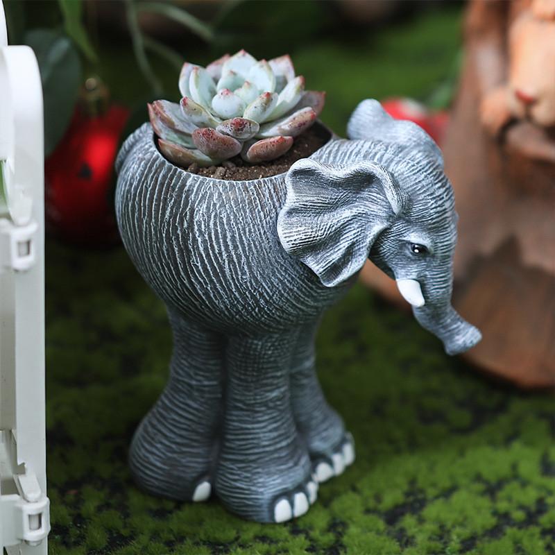 Gärtnervase Cartoon-Puppe Kreative Puppe Harzornament Outdoor-Blumentopf