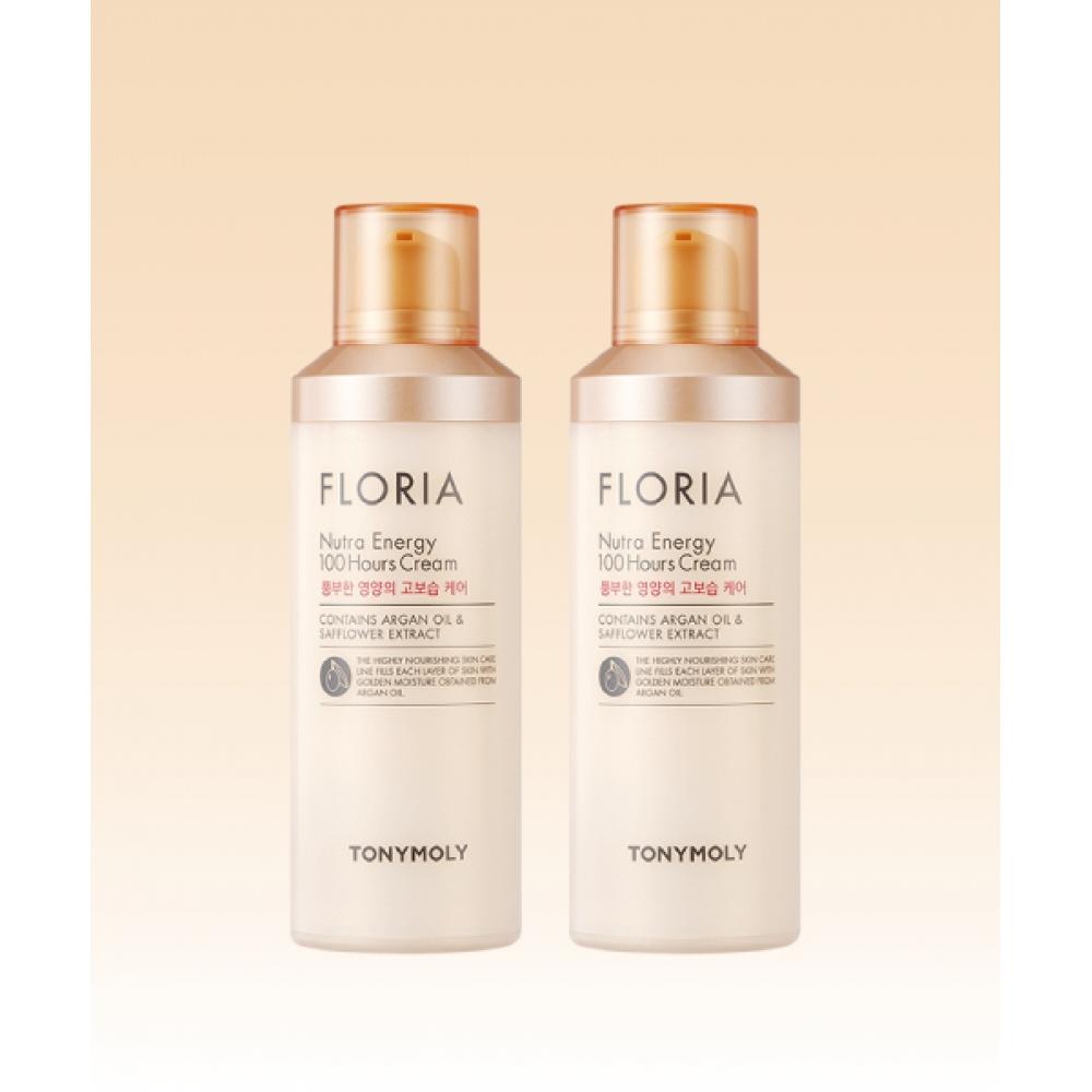Tonymoly [2 Pack]  Large Capacity  Floria Nutra Energy 100 Hour Cream 100ml FREE