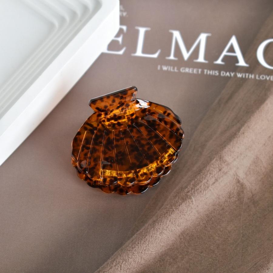 Unique Korean Hair Clips for Women Small Colorful Originality Shell Shape Hair Claws, Acetate Material Hair Accessories