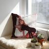 Sabrina Carpenter Album Cushion Cover Cozy Velvet Throw PillowSoft Warm Cushion For Sofa  Bed
