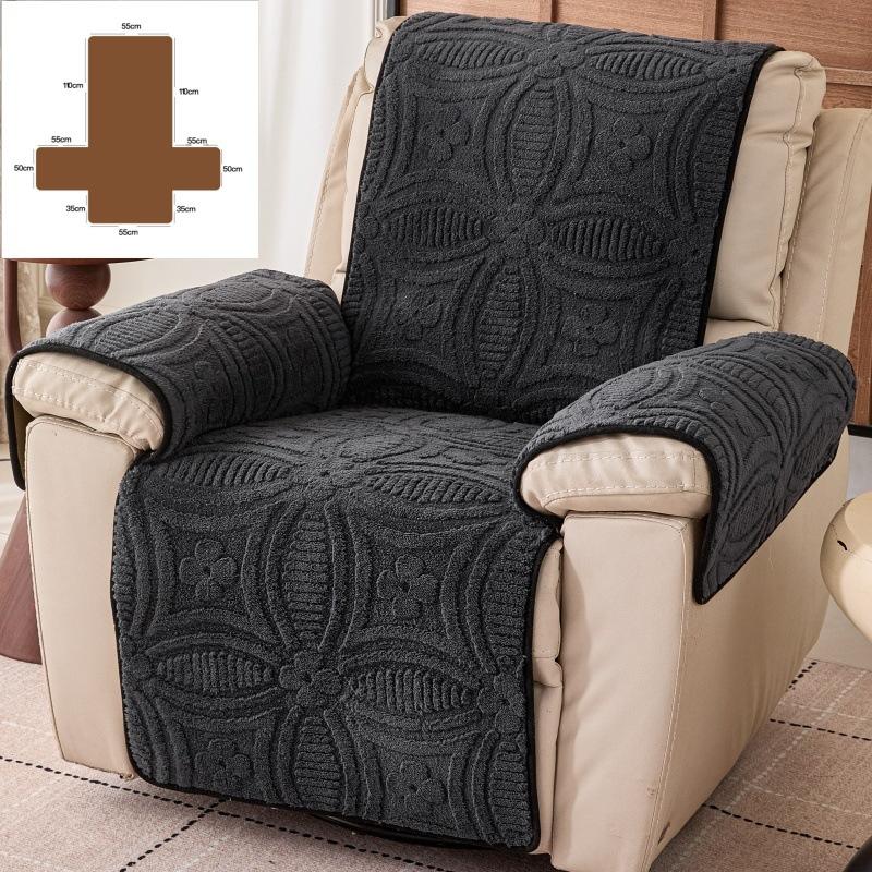 Sofa Cushion Single Seat Thick and Comfortable Cotton Velvet Anti Slip and Skin Friendly All Season Universal Backrest Cushion