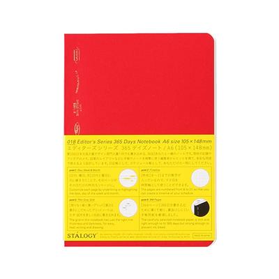 Nitoms STALOGY A6 Notizbuch mit Punktraster 365 Tage - Rot S4112