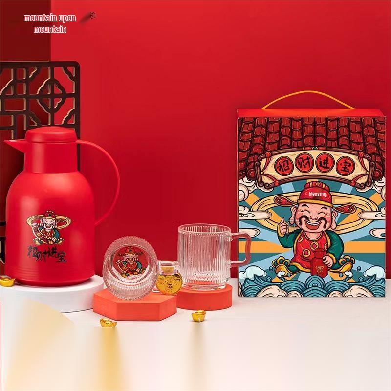 Shan Chong Shan God of Wealth Insulated Glass Set