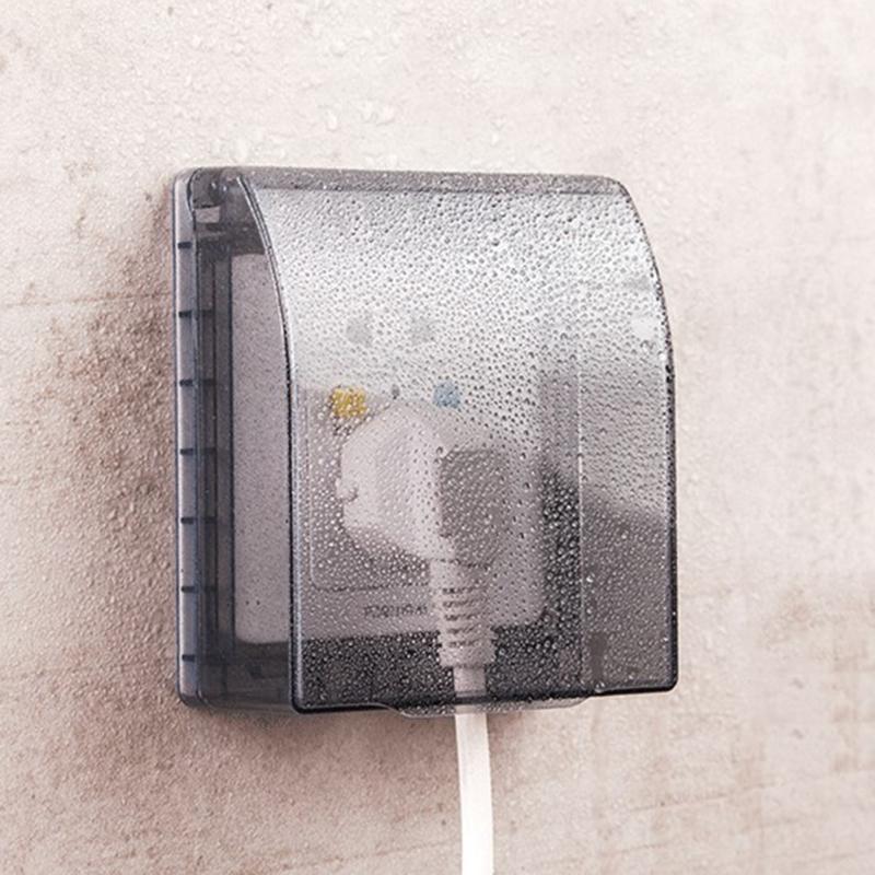 Type 86 Heightened Waterproof Splashproof Box Bathroom Accessories Electrical Wall Socket Switch for Protection Cover