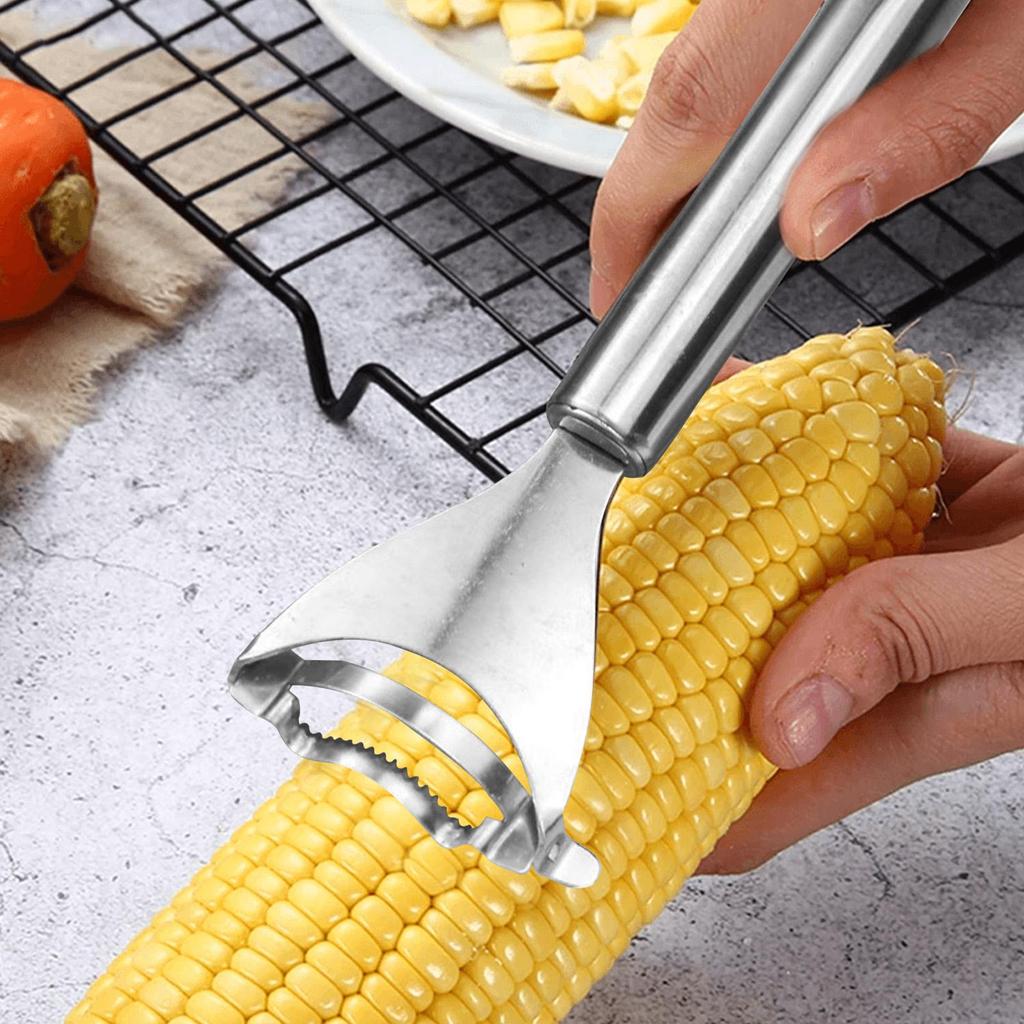 Corn Prep Peeler Corn Kernel Remover Tool Stainless Steel Cob Scraper Kitchen Gadget For Mom Chefs Cooking Enthusiasts Friends