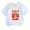 Kids Boys Girls 100% Cotton Crew Neck Short Sleeve T-Shirt, Cute Anime Pochita Ramen Cartoon Print Casual Soft Tee for Daily Playwear Summer Tops