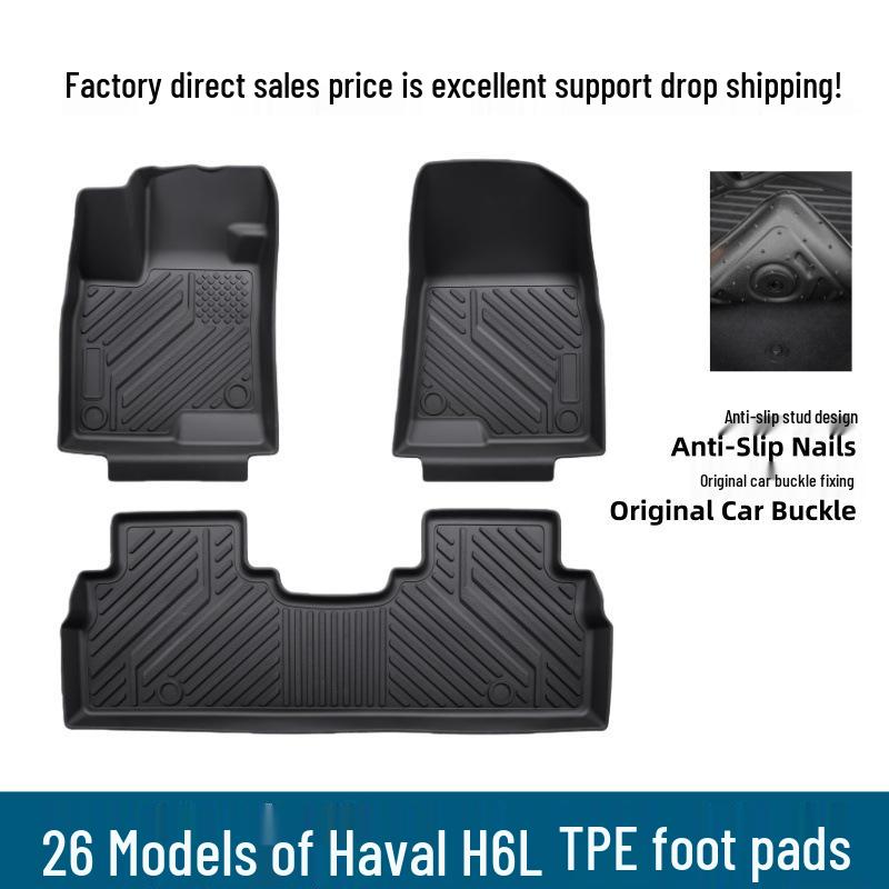 Haval H6L Floor Mats: 3D High-Edge, Easy-to-Clean, Anti-Slip, TPE Eco-friendly, Fits 26 Models