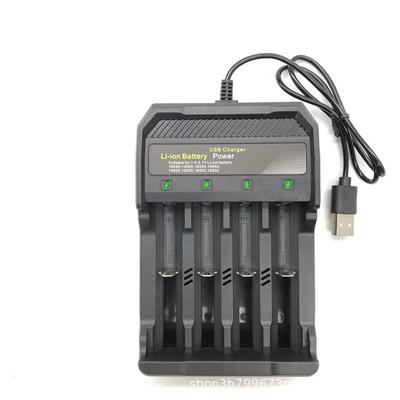 4 Slots Battery Charger 18650 Portable Charger for 3.7V Li-ion Rechargeable Batteries 18650/18490/16340/14500/10440 USB Charger