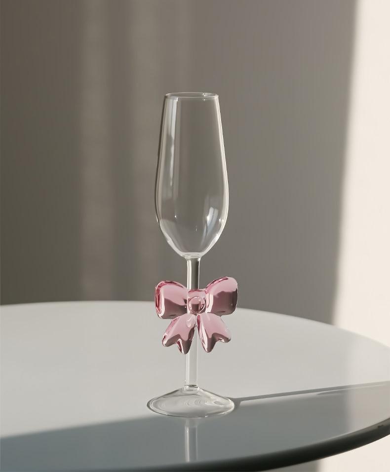 Creative Bowknot Wine Glass Red Wine Glass Home Cocktail Champagne Glass White Wine Sweet Wine Bar Banquet Wine Utensils