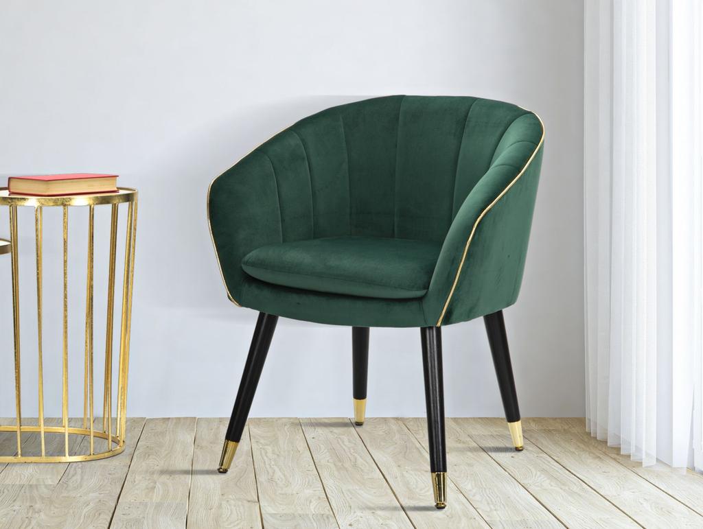 Armchair Paris Green Gold Cm 62X58X78