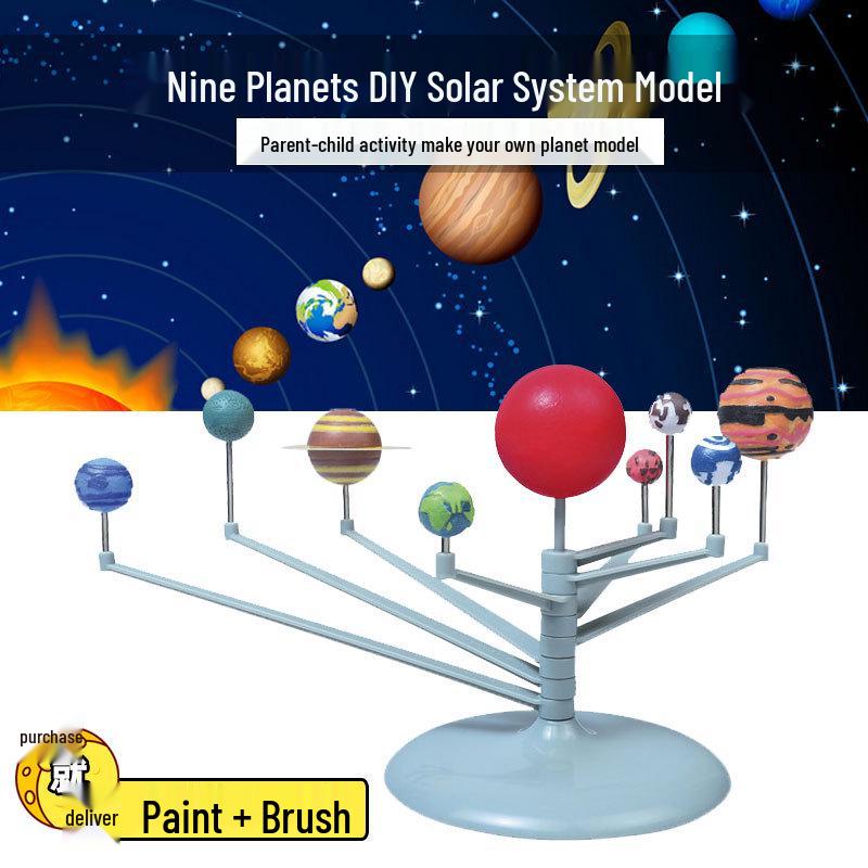 DIY Solar System Model Toy: Educational Nine Planets Orrery for Children