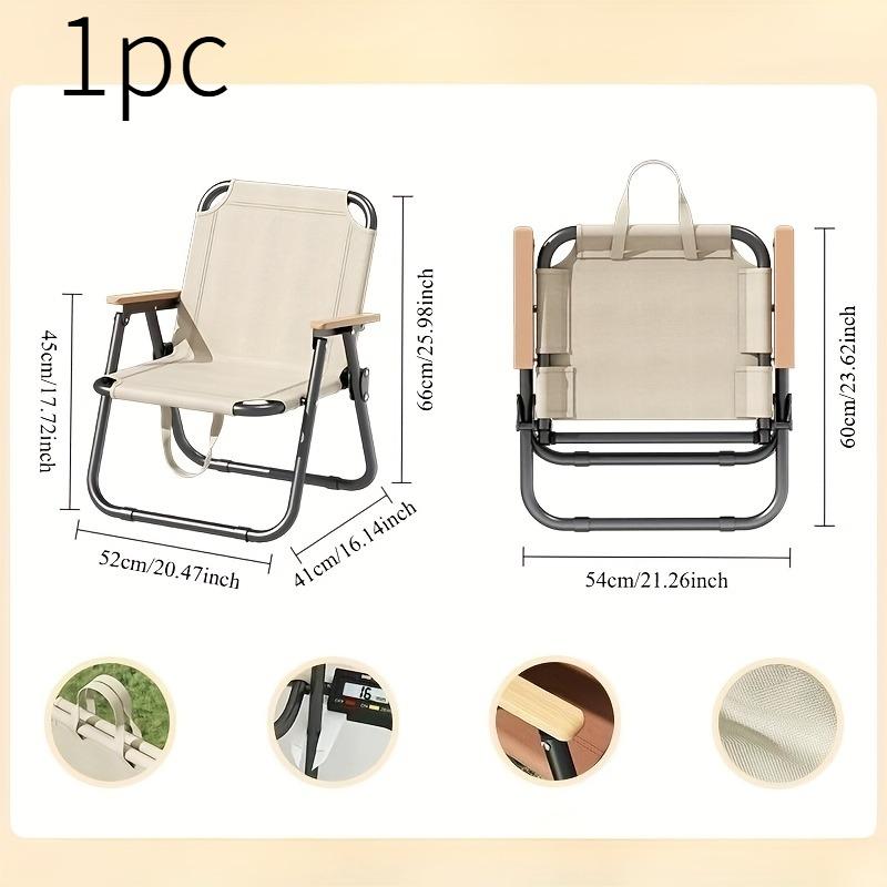 Versatile Portable Outdoor Folding Chair, Beach & Fishing Chair, All-Season Use Ideal for Camping & Fishing