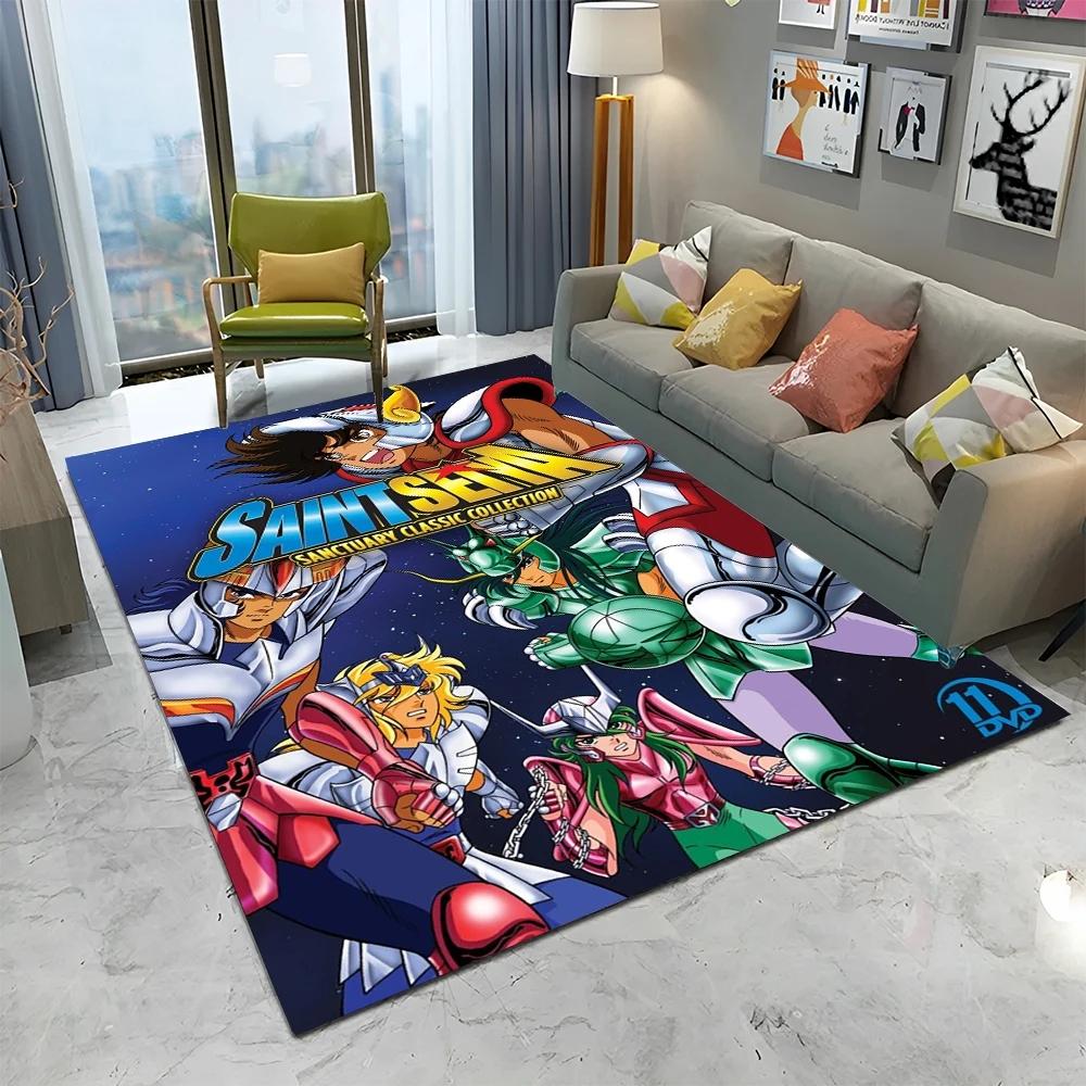 Retro Saint Seiya Anime Karikatür Halı Halı Ev Oturma Odası Yatak Odası Kanepe Paspas Dekor, çocuk oyun Alanı Kilim kaymaz Zemin Mat