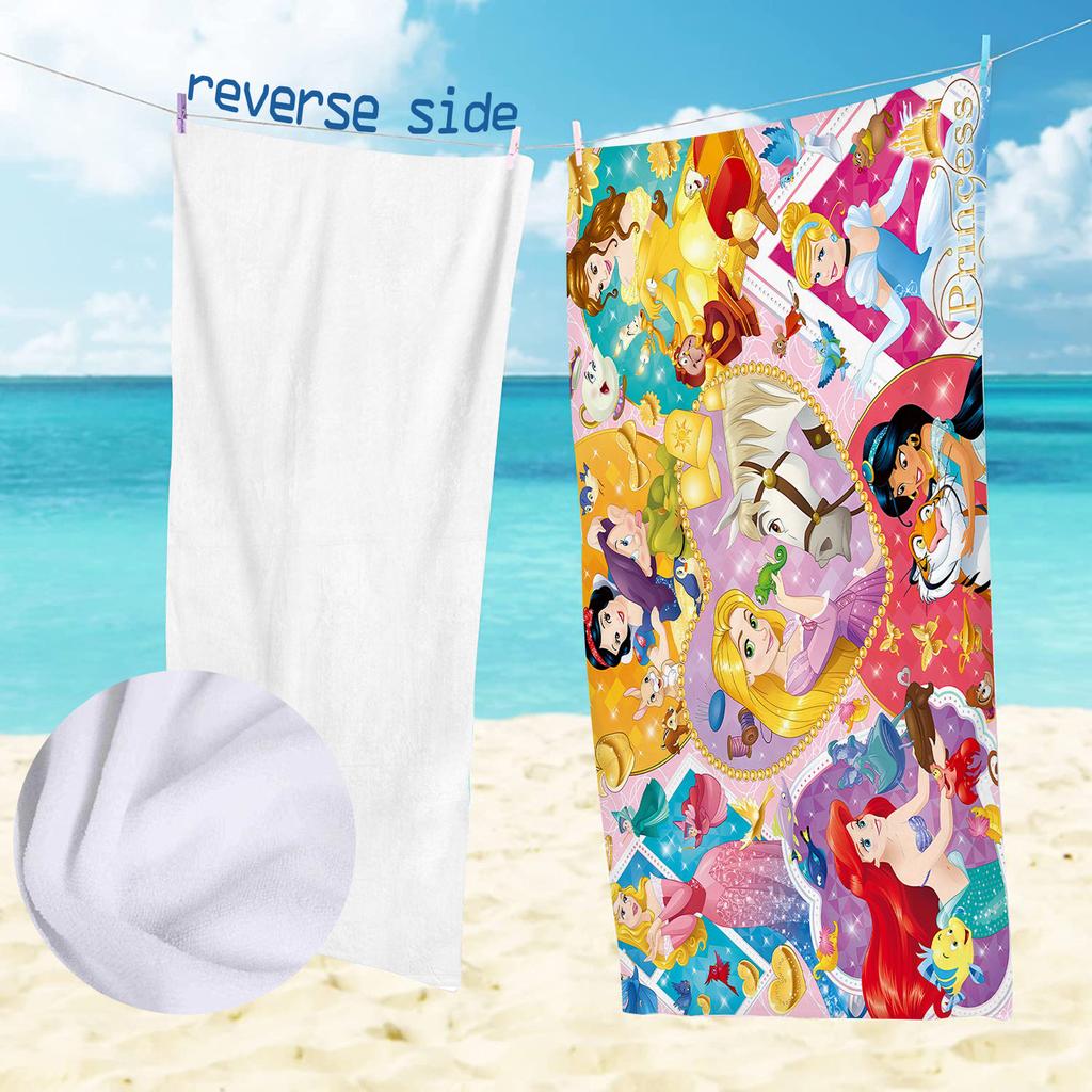 Princess Beach Towels Travel Towel Shower Sauna Bathroom Cotton 100% Microfibre Quick Dry Spa For Home Cute Room Decor