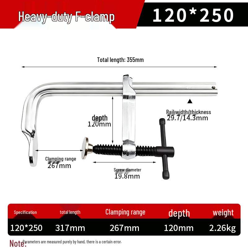 

XiaoXiao F-образная сверхпрочная столярная струбцина: Прочная, быстрая фиксация под прямым углом с промышленной силой зажима.