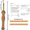 Knitting Embroidery Pen Punch Needle Threader Set DIY Wooden Handle Weaving Sewing Felting Craft Needle Threader Set