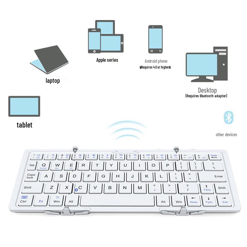 B.O.W Faltbare kabellose Bluetooth-Tastatur