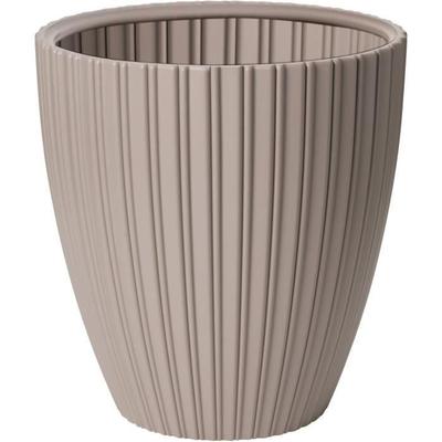 Flower Pot - GARDEN ID - Fancy - 40 X 42 Cm - For Garden, Balconies or Interiors - Taupe