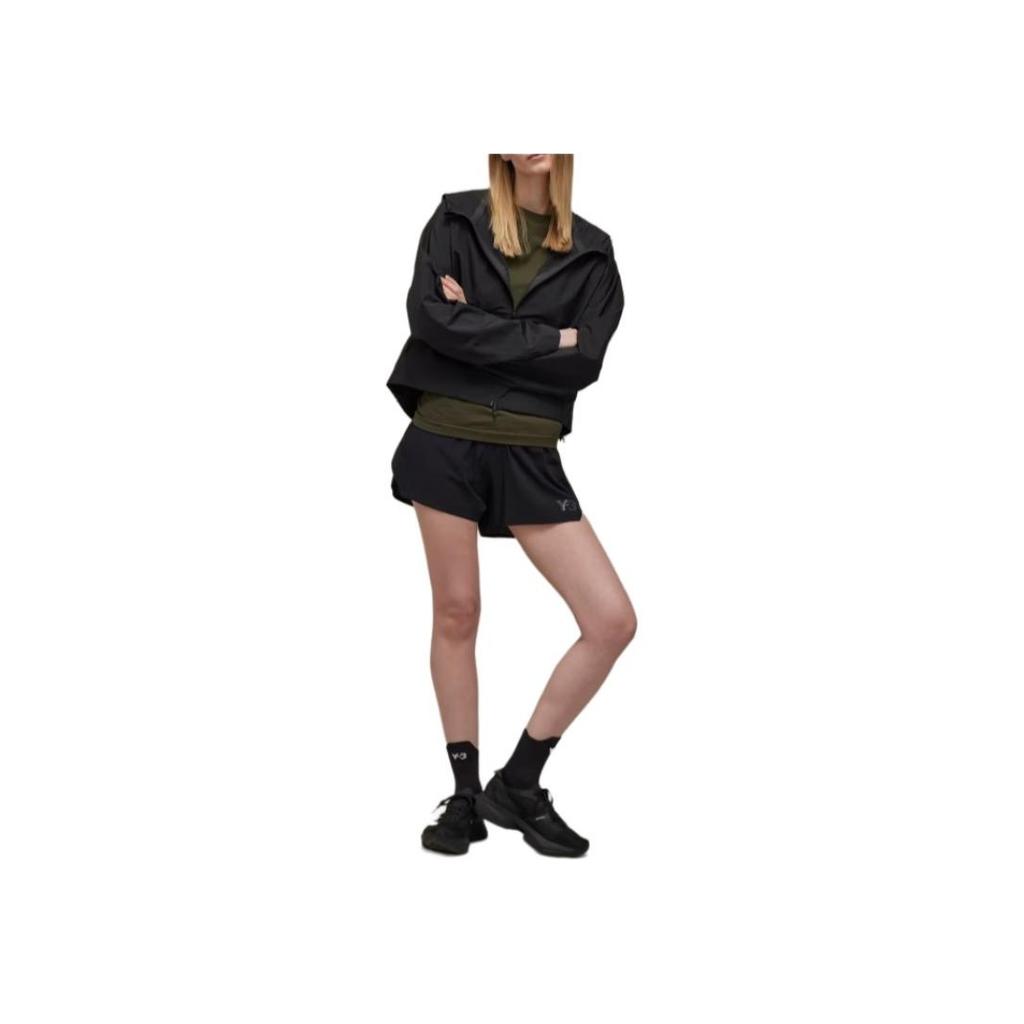 Y-3 Running Shorts Solid Color Logo Print Elastic Casual Shorts Women shorts Black IX0003
