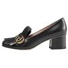 GG Marmont Block Heel High Heels Women's Black 408208 C9D00 1000