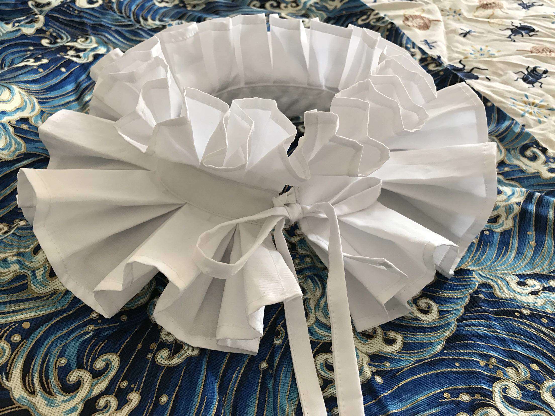 

Handmade Classic Restoration White Ruff Collar Fake Collars Pure Cotton Photo Props