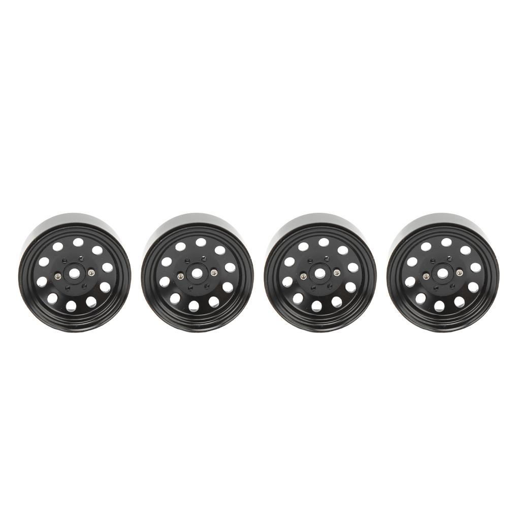 4PCS RC Beadlock Wheel Hub 1.9in Iron Wear Resistant Reusable RC Wheel Hub for Replacement Black