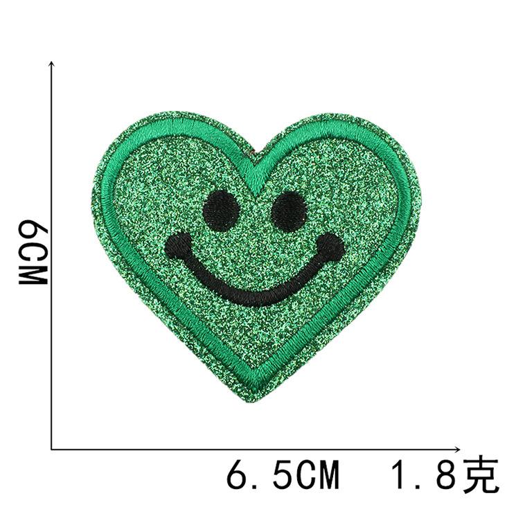 12-Color Gypsy Smiley Face Patch Sticker Computer Embroidery Love Embroidery Cloth Sticker Bag Decoration Patch Embroidery Chapter Boy