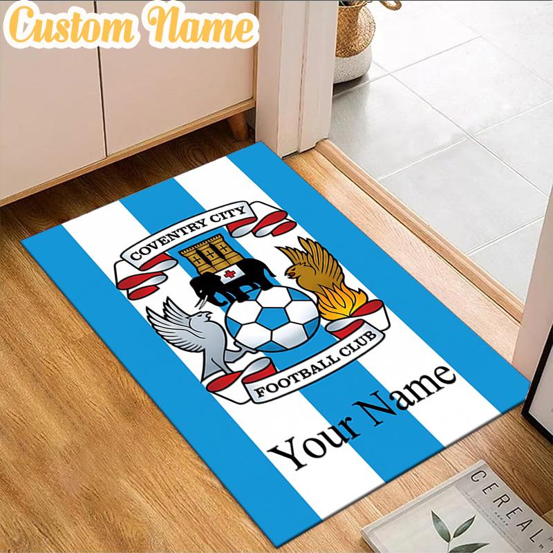 Custom Name Coventry City Football Club Rug, Office Rug, Chair Rug, Carpet for Living Rooms, Doormat Game Rug Home Decor Christmas Gifts