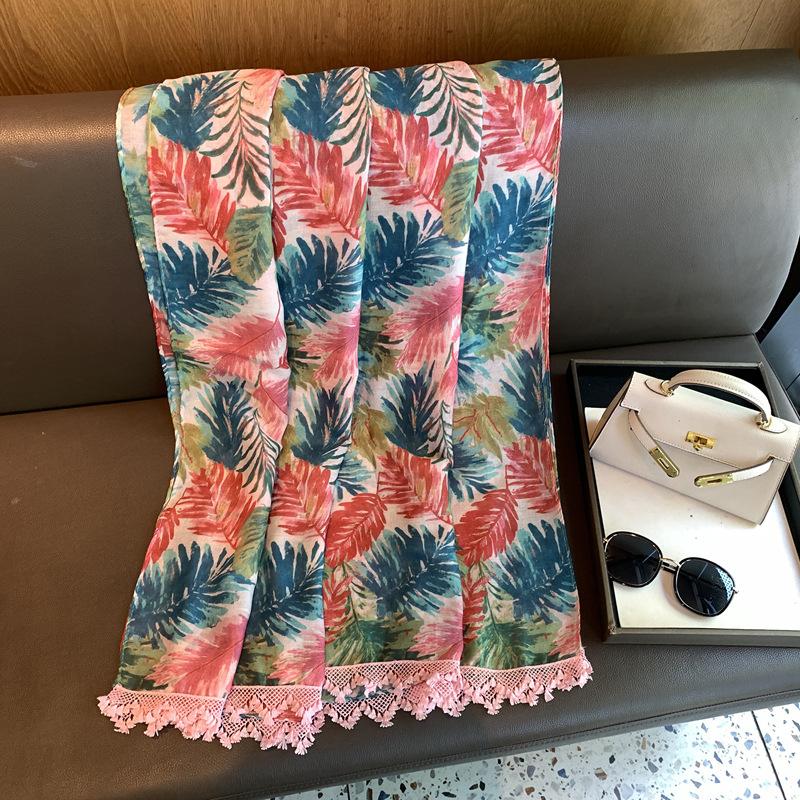 Yunnan Qinghai Travel Silk Scarf Summer High-End Women'S Medium And Long Outer Cover Retro Ethnic Style Sunscreen Scarf Shawl