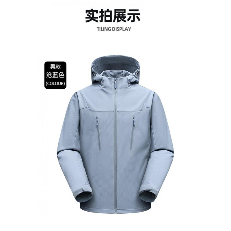 Unisex Softshell Jacket Hiking Camping Outdoor Travel Windproof Breathable Hooded Lightweight Men Women