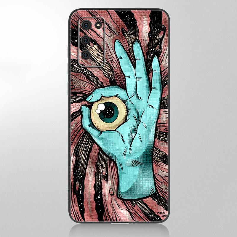 

Чехол для телефона в стиле инди-хиппи для Samsung Galaxy A12 A02S A22 A32 A52 A72 A71 A51 A41 A31 A21 A11 A50 A70 A10S A20S, черный чехол Samsung A41