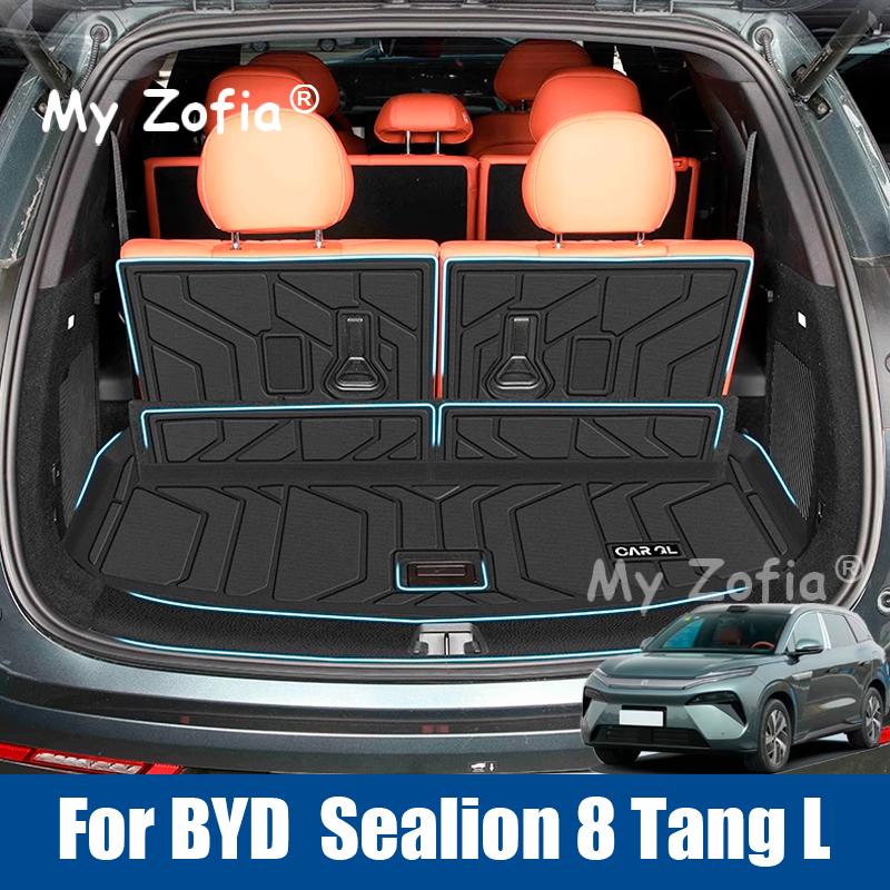 For BYD Sealion 8 TANG L 2025 2026 Car TPE Rear Seat Backrest Protective Pad Trunk Mat Anti-Kick Pad Car Interior Accessories