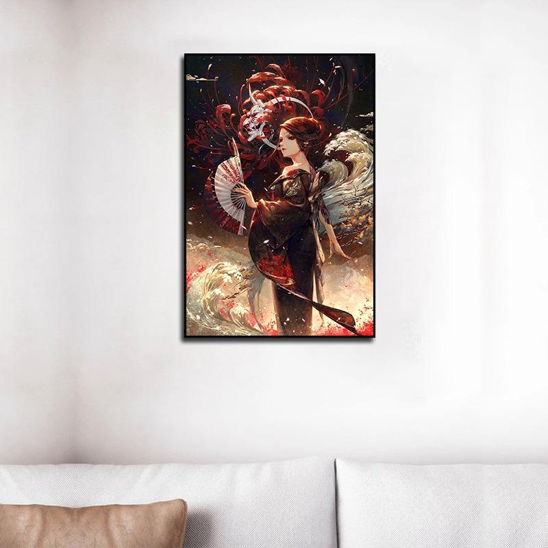Identity V Poster Anime Game Poster Gardener Little Girl Red Lady Horror Game Canvas Print Decoration Painting Home Room Decor