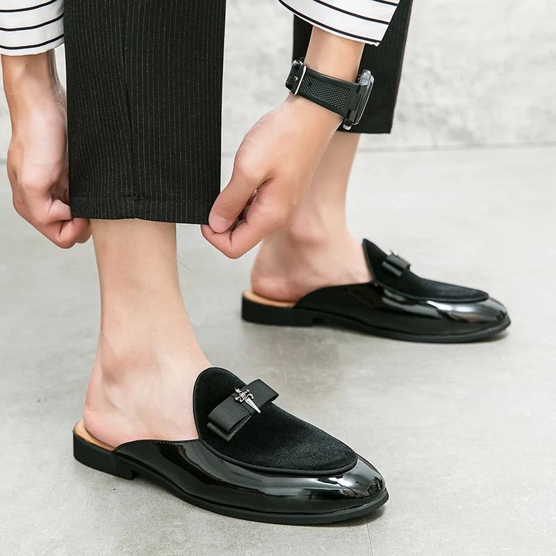 Fashion Summer Fashion Mules Casual Half Slippers Genuine Leather Men’s Half Shoes for Men Shoes Designer Shoes Fashion Loafers Luxury