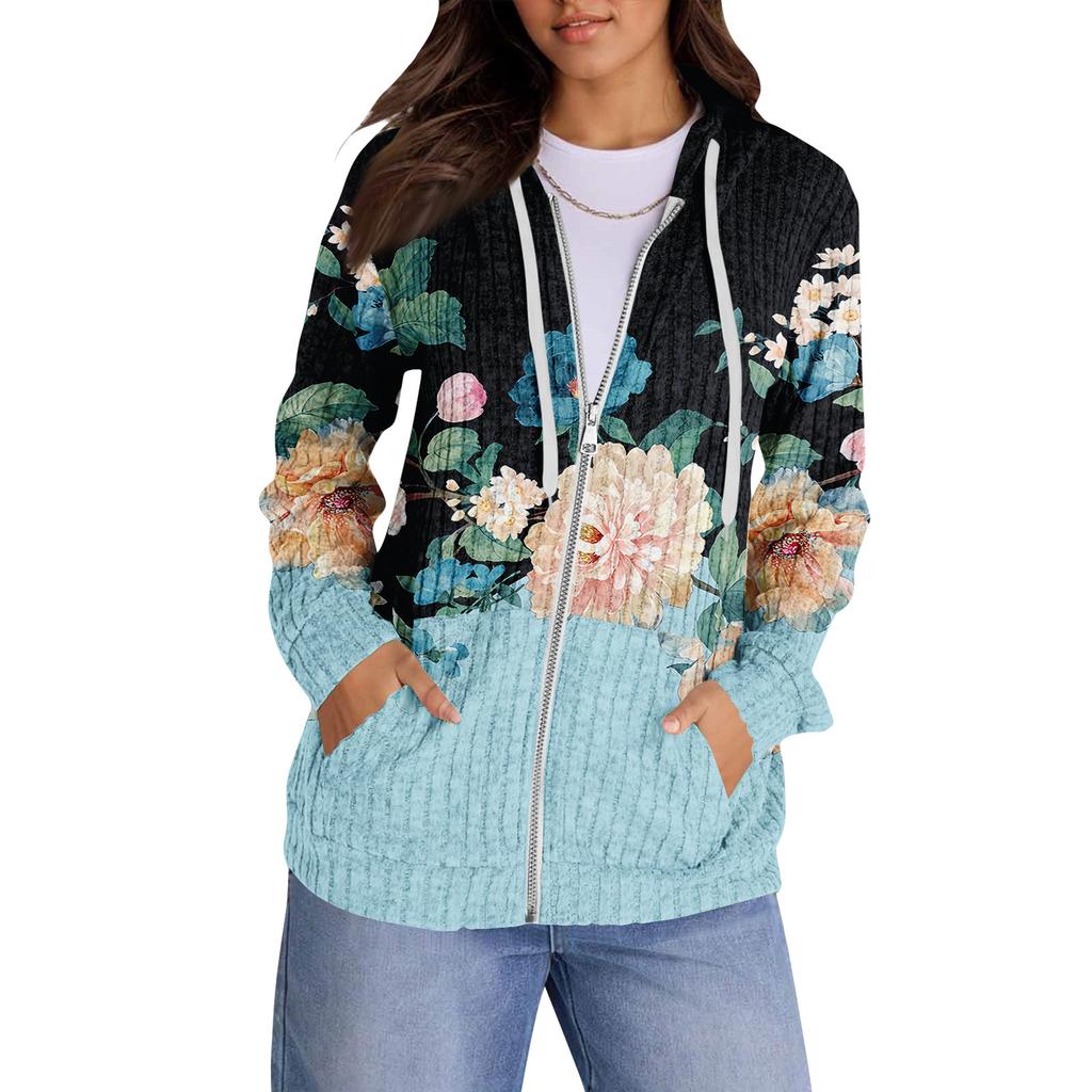 Mikiny pro ženy Trendy topy Ležérní Podzimní Móda Mikina s dlouhým rukávem S kapsami Svetr Lehký
