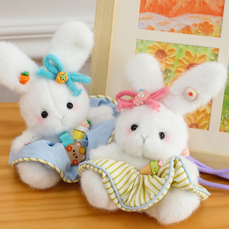 Cute Little Bear Keychain Mailou Bear Pendant Plush Toy Rabbit Cartoon Doll Bag Hanging Decoration Girl Gift