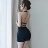 Easy Access Bodycon Mini Sleepdress Seductive Lingerie with Removable Uniform Style for Women Bedtime Seduction Playful Outfit