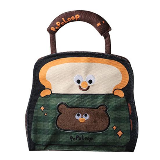 

Салфетница Мультяшная Дизайн Медвежонок из Пекарни Водонепроницаемая Сумка-органайзер Большой Вместимости с Портативной Ручкой и Шнурком зелёный