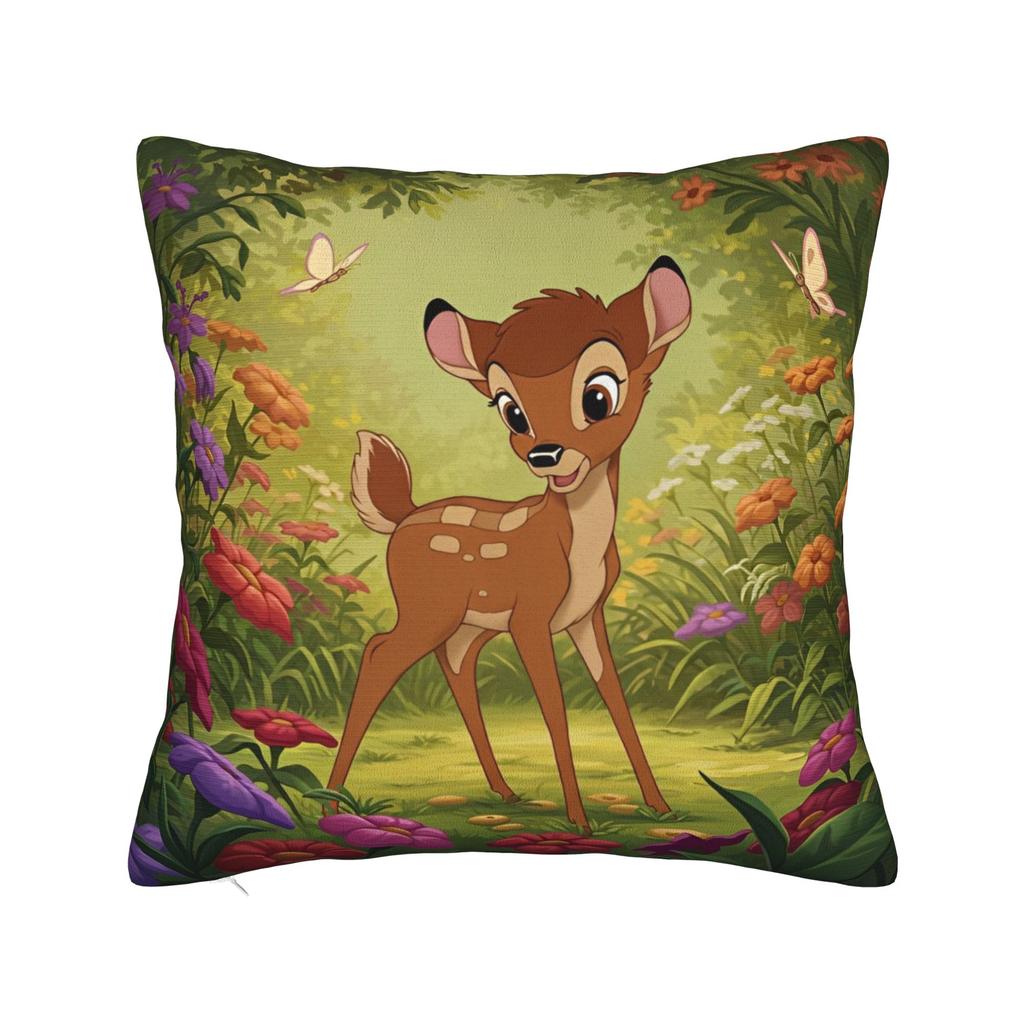 Bambi Pillowcase Polyester Cushion Cover Decorations Cartoon Cute Deer  Throw Pillow Case Cover Home Dropshipping 40*40cm