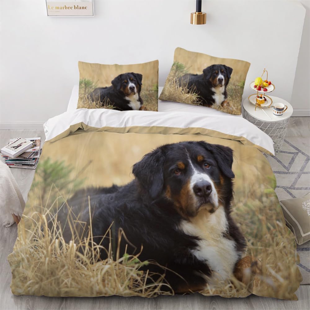 Berner Sennenhund Weiche Bettbezug Einzelbett Schöner Haustierhund Bettwäsche Set Für Junge Jungen Junge Mädchen Mikrofaser Schönes Tier Warme Deckenbezug 2/3